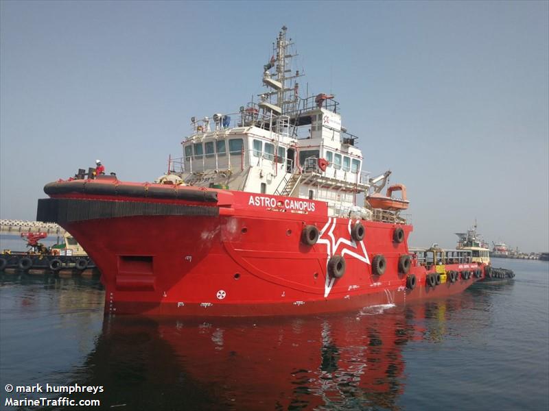 astro canopus (Offshore Tug/Supply Ship) - IMO 9573971, MMSI 563261000, Call Sign 9V8394 under the flag of Singapore