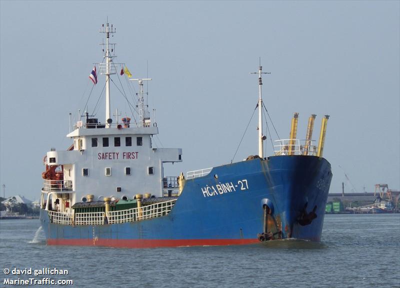 hoa binh 27 (General Cargo Ship) - IMO 9323625, MMSI 574253000, Call Sign 3WHF under the flag of Vietnam
