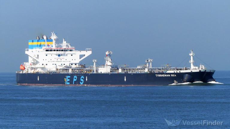 tyrrhenian sea (Crude Oil Tanker) - IMO 9829100, MMSI 636019072, Call Sign D5SU7 under the flag of Liberia