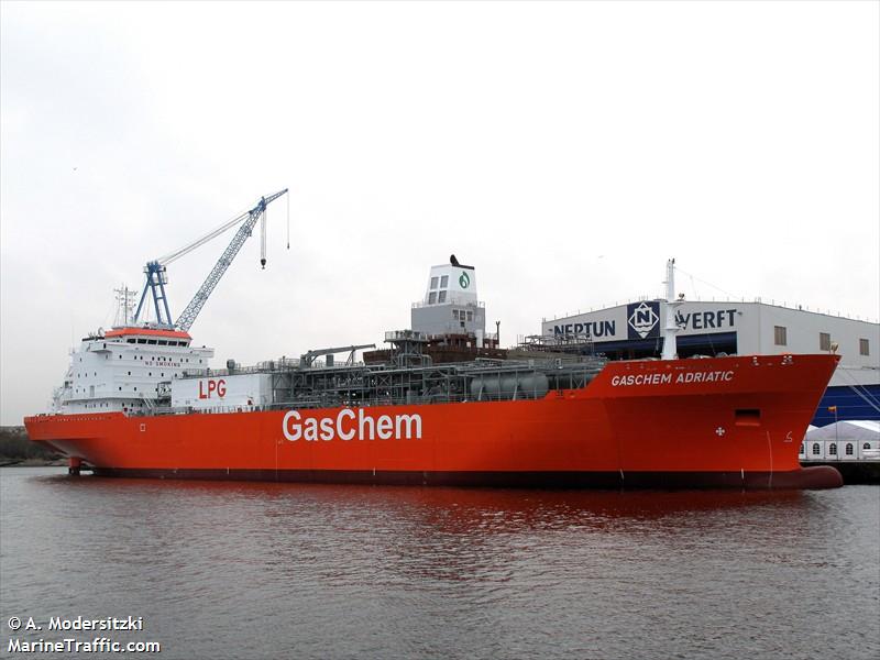 gaschem adriatic (LPG Tanker) - IMO 9402586, MMSI 636091971, Call Sign A8VA6 under the flag of Liberia