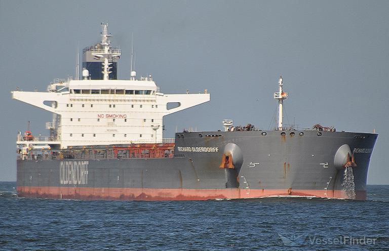 richard oldendorff (Bulk Carrier) - IMO 9462366, MMSI 636092750, Call Sign D5JW3 under the flag of Liberia