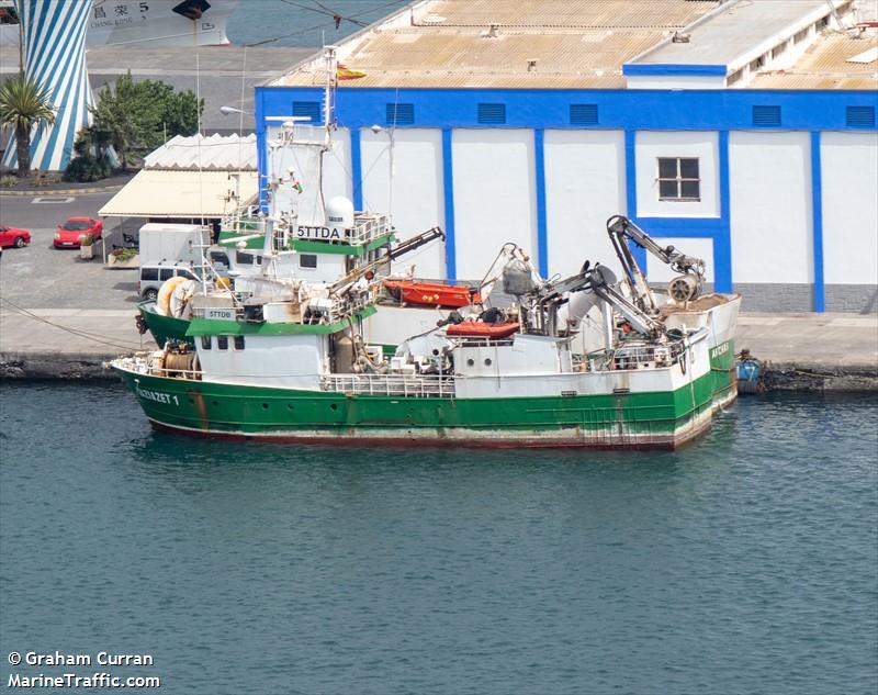taziazet 1 (Fishing Vessel) - IMO 8600234, MMSI 654045800, Call Sign 5TTDB under the flag of Mauritania