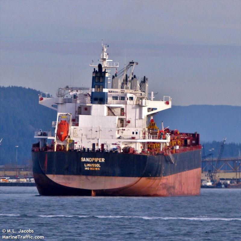 sandpiper (Bulk Carrier) - IMO 9623831, MMSI 210054000, Call Sign 5BQD3 under the flag of Cyprus