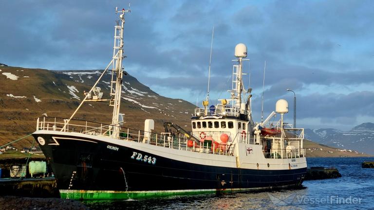 oknin fd543 (Fishing Vessel) - IMO 7628617, MMSI 231133000, Call Sign OW 2045 under the flag of Faeroe Islands