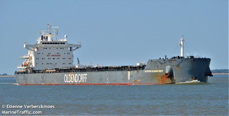 kaspar oldendorff (Bulk Carrier) - IMO 9849825, MMSI 255806281, Call Sign CQAU7 under the flag of Madeira