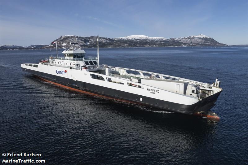 korsfjord (Passenger/Ro-Ro Cargo Ship) - IMO 9534860, MMSI 258330500, Call Sign LDTG under the flag of Norway