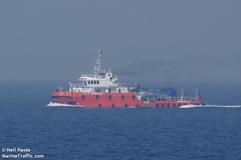 maridive32 (Offshore Support Vessel) - IMO 9523055, MMSI 312019000, Call Sign V3NL2 under the flag of Belize
