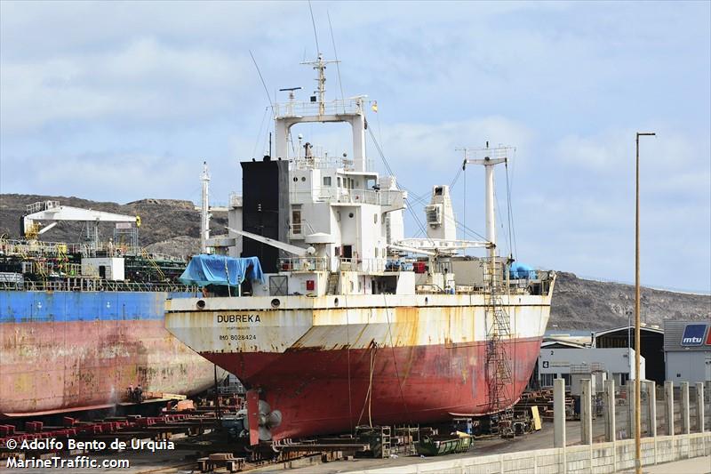 dubreka (Refrigerated Cargo Ship) - IMO 8028424, MMSI 325110000, Call Sign J7AW4 under the flag of Dominica
