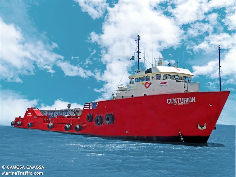 centurion (Offshore Tug/Supply Ship) - IMO 8123561, MMSI 345070131, Call Sign XCDP4 under the flag of Mexico