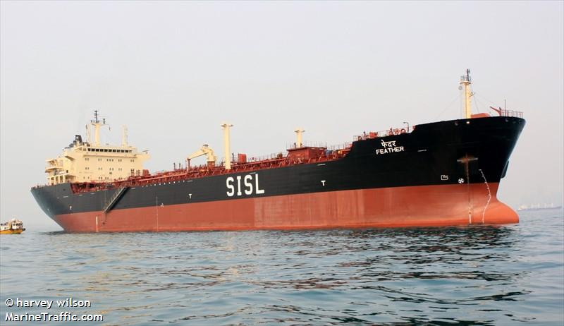 feather (Oil Products Tanker) - IMO 9298820, MMSI 419001485, Call Sign VTEF under the flag of India