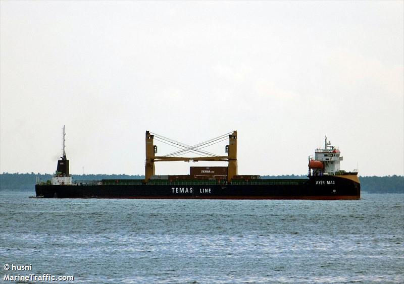 ayer mas (Container Ship) - IMO 9813151, MMSI 525119005, Call Sign YBOU2 under the flag of Indonesia