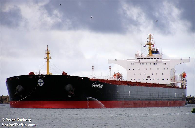 semirio (Bulk Carrier) - IMO 9406893, MMSI 538002875, Call Sign V7MN4 under the flag of Marshall Islands