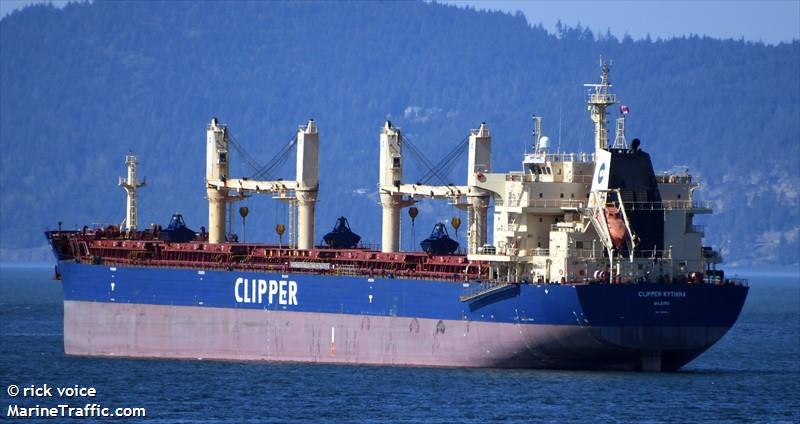 clipper kythira (Bulk Carrier) - IMO 9663116, MMSI 538006058, Call Sign V7JJ2 under the flag of Marshall Islands