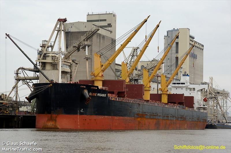 globe pegasus (Bulk Carrier) - IMO 9403188, MMSI 538006602, Call Sign V7OY2 under the flag of Marshall Islands