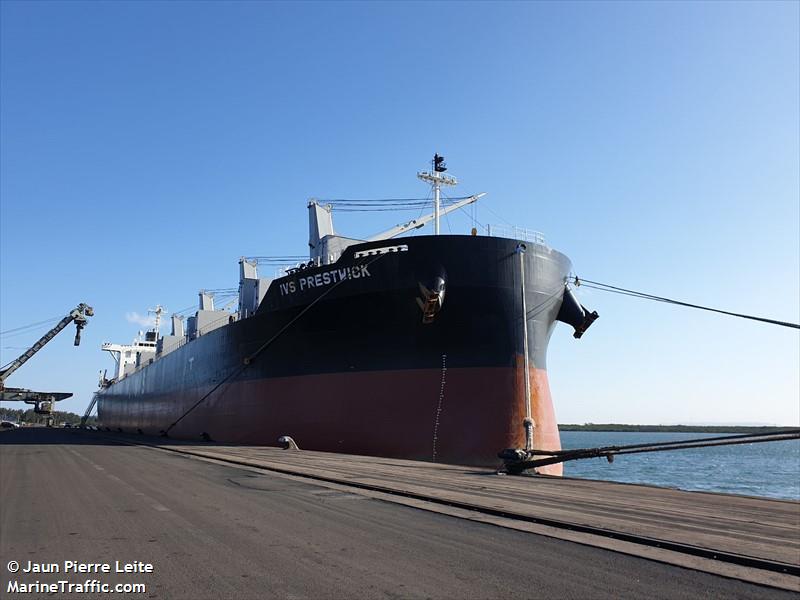 ivs prestwick (Bulk Carrier) - IMO 9870886, MMSI 563092700, Call Sign 9V6323 under the flag of Singapore