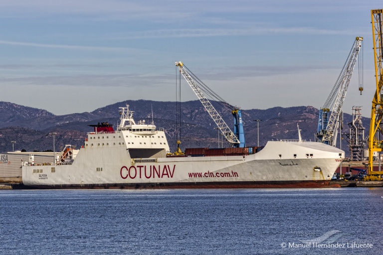 elyssa (Ro-Ro Cargo Ship) - IMO 9208007, MMSI 672704000, Call Sign TSNB under the flag of Tunisia