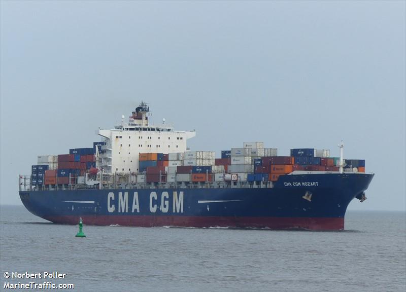cma cgm mozart (Container Ship) - IMO 9280615, MMSI 215878000, Call Sign 9HA5345 under the flag of Malta