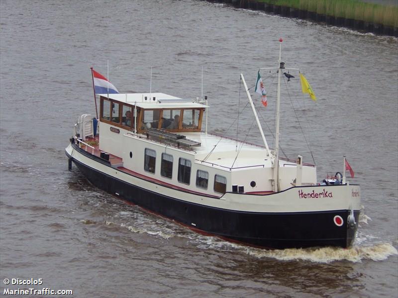 henderika (Pleasure craft) - IMO , MMSI 244730295, Call Sign PE9620 under the flag of Netherlands