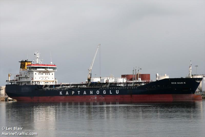 ece nur k (Chemical/Oil Products Tanker) - IMO 9508720, MMSI 248333000, Call Sign 9HA2323 under the flag of Malta