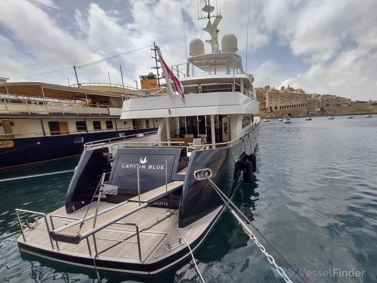 lady in blue (Yacht) - IMO 9557044, MMSI 249818000, Call Sign 9H9552 under the flag of Malta