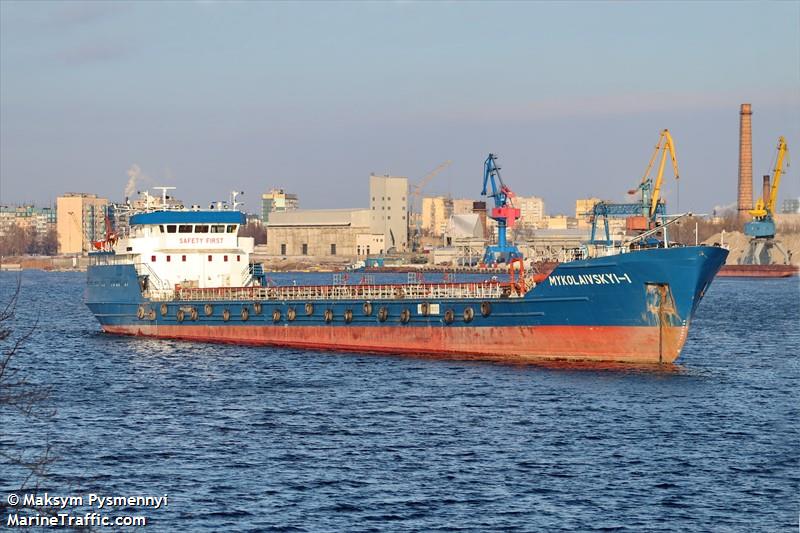 mykolaivskyi-1 (Cargo ship) - IMO , MMSI 272176800, Call Sign UXJI under the flag of Ukraine