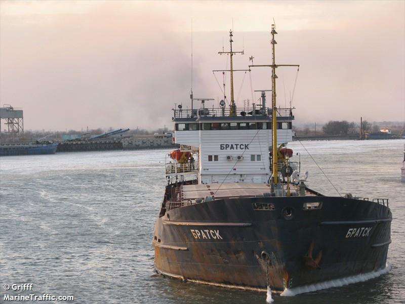 bratsk (General Cargo Ship) - IMO 8888070, MMSI 273310010, Call Sign UFFG under the flag of Russia