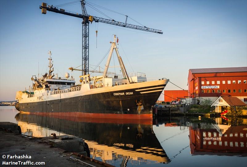 north ocean (Fish Factory Ship) - IMO 7530016, MMSI 273425630, Call Sign UBFT under the flag of Russia