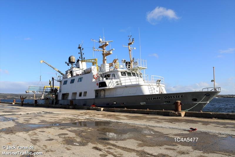 rv leeway odyssey (Fishing Support Vessel) - IMO 7635995, MMSI 316003090, Call Sign CFA2372 under the flag of Canada