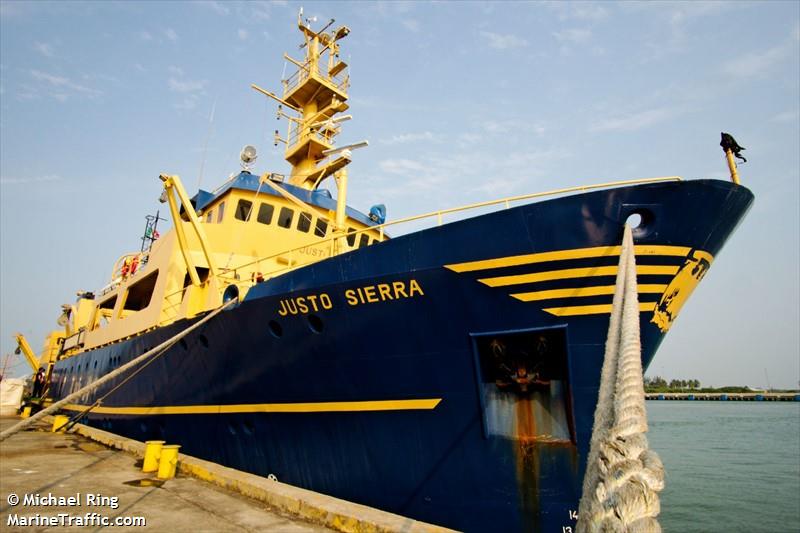 bo justo sierra (Fishing Support Vessel) - IMO 8101367, MMSI 345030040, Call Sign XCSN under the flag of Mexico