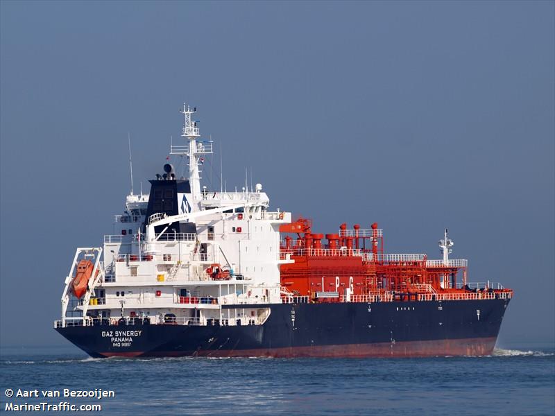 gaz synergy (LPG Tanker) - IMO 9458157, MMSI 356062000, Call Sign 3FTO4 under the flag of Panama