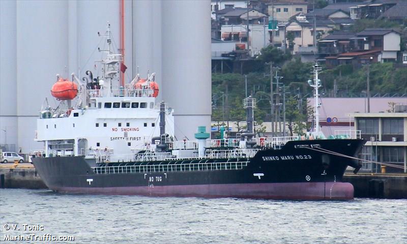 shinko maru no.23 (Chemical Tanker) - IMO 9652272, MMSI 370975000, Call Sign 3FCG under the flag of Panama