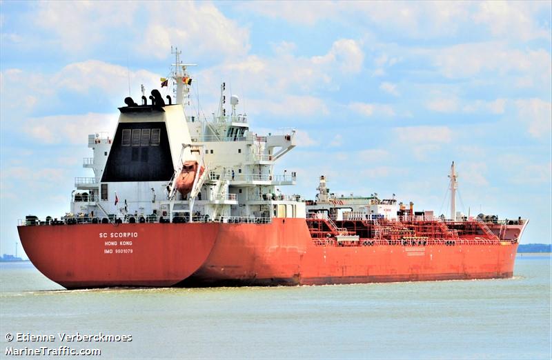 sc scorpio (Chemical/Oil Products Tanker) - IMO 9801079, MMSI 477100700, Call Sign VRQX7 under the flag of Hong Kong