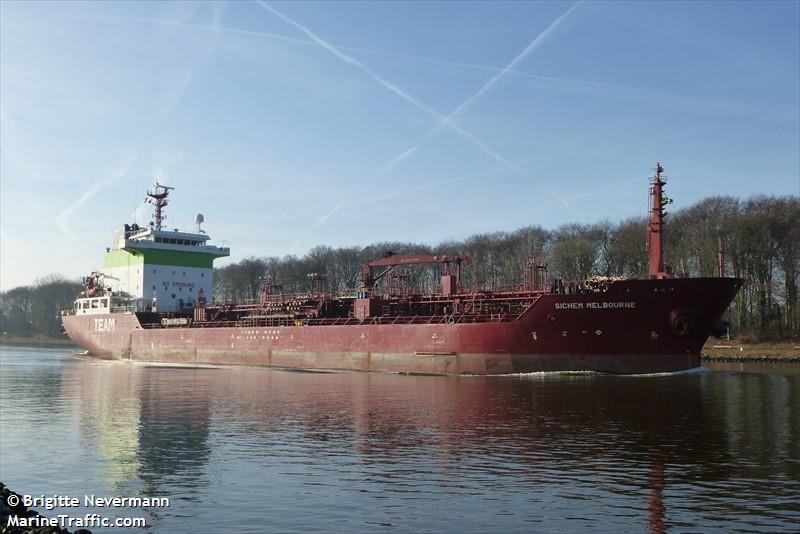 chem melbourne (Chemical/Oil Products Tanker) - IMO 9376921, MMSI 538006172, Call Sign V7KL8 under the flag of Marshall Islands