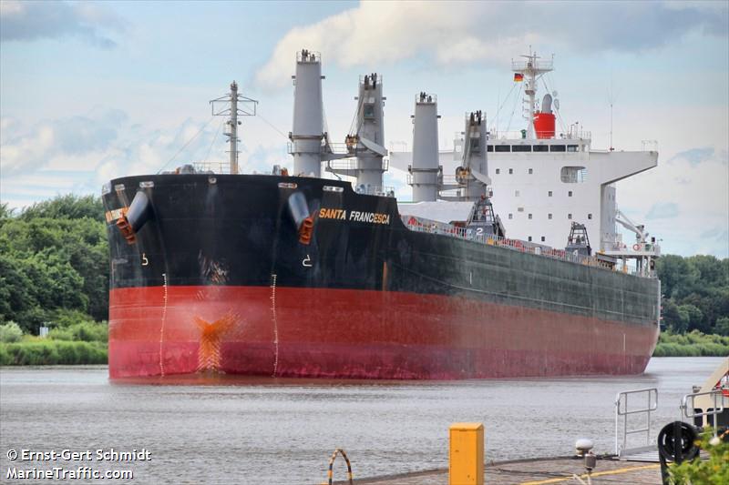 santa francesca (Bulk Carrier) - IMO 9748124, MMSI 538006774, Call Sign V7LX5 under the flag of Marshall Islands