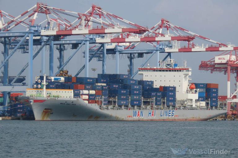 wan hai 323 (Container Ship) - IMO 9871464, MMSI 563118300, Call Sign 9V6493 under the flag of Singapore