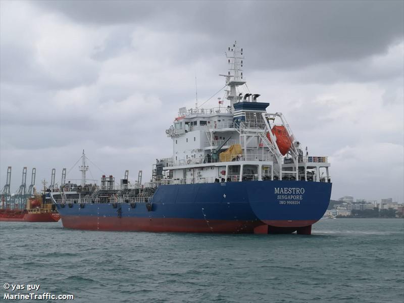maestro (Bunkering Tanker) - IMO 9908554, MMSI 563120700, Call Sign 9V6708 under the flag of Singapore