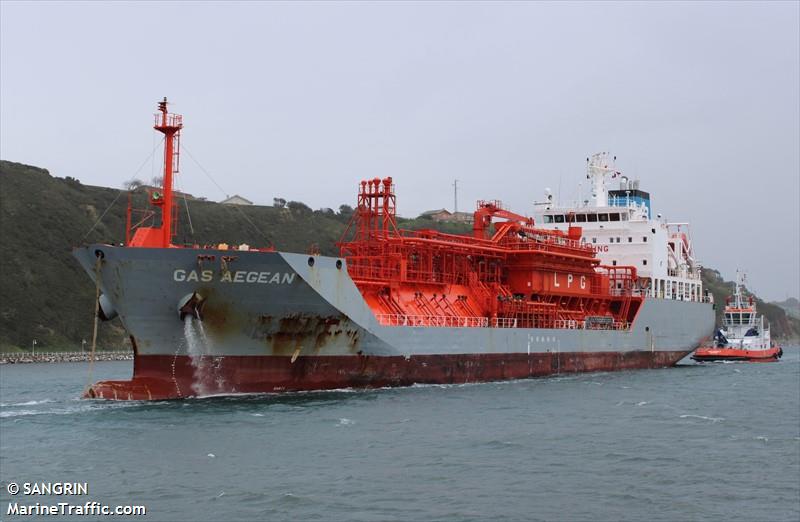 gas aegean (LPG Tanker) - IMO 9545209, MMSI 636015415, Call Sign D5AO9 under the flag of Liberia