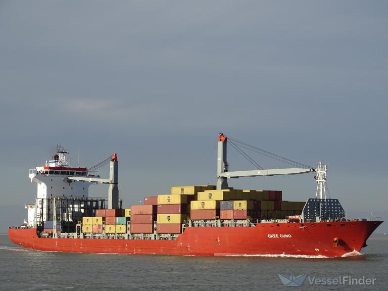 okee cuno (Container Ship) - IMO 9406960, MMSI 636020401, Call Sign D5ZA9 under the flag of Liberia