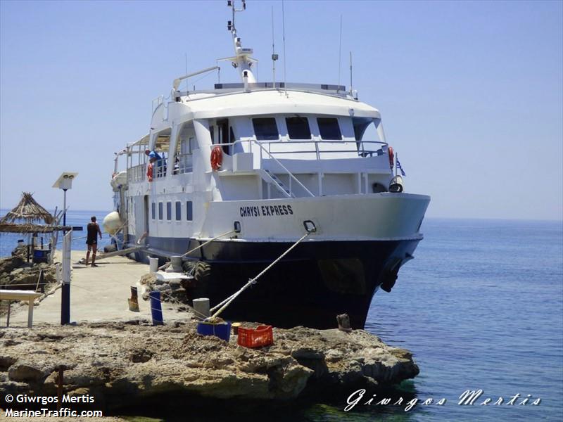 chrysi express (Passenger ship) - IMO 8989484, MMSI 237338400, Call Sign SX8595 under the flag of Greece