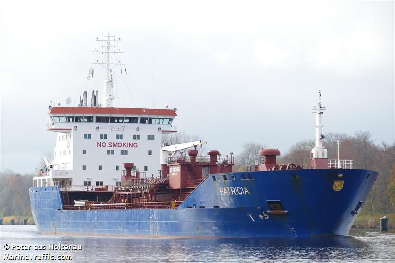 patricia (Chemical/Oil Products Tanker) - IMO 9312078, MMSI 255806404, Call Sign CQEJ9 under the flag of Madeira