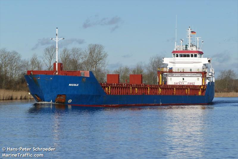 nicole (General Cargo Ship) - IMO 9454814, MMSI 255806441, Call Sign CQEO6 under the flag of Madeira