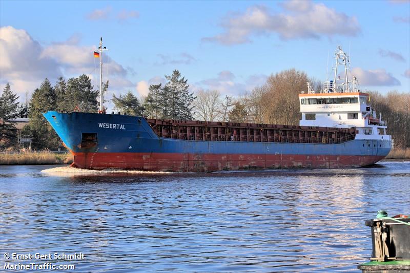 wesertal (General Cargo Ship) - IMO 9313668, MMSI 255806447, Call Sign CQEP4 under the flag of Madeira