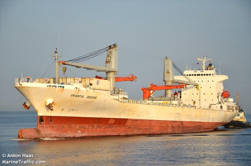 oriental reefer (Refrigerated Cargo Ship) - IMO 9158549, MMSI 311001018, Call Sign C6EW3 under the flag of Bahamas