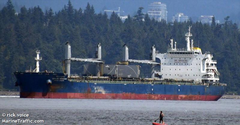 ceylon princess (Bulk Carrier) - IMO 9734575, MMSI 417222410, Call Sign 4REB under the flag of Sri Lanka