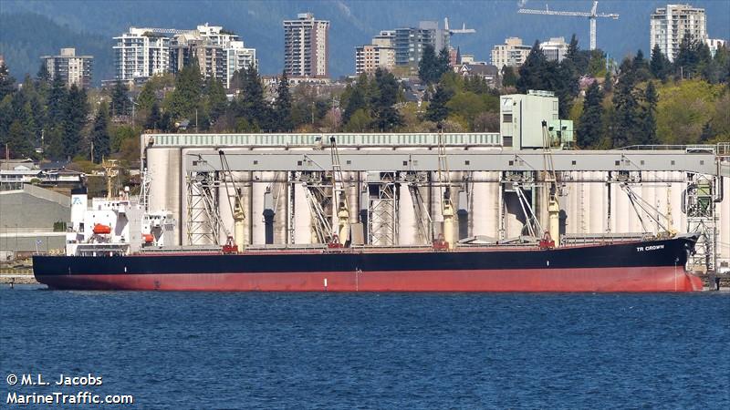 tr crown (Bulk Carrier) - IMO 9322762, MMSI 538005461, Call Sign V7EE4 under the flag of Marshall Islands