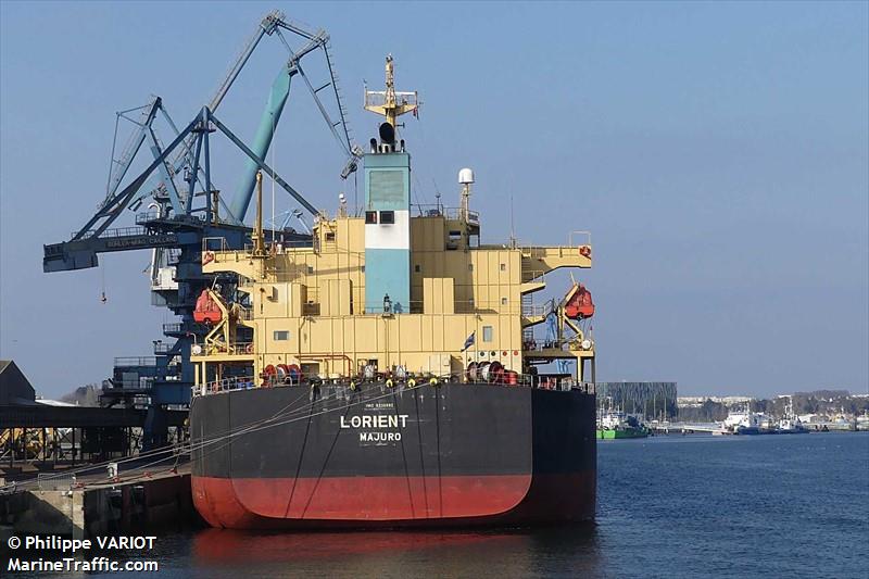 lorient (Bulk Carrier) - IMO 9336892, MMSI 538005853, Call Sign V7HN5 under the flag of Marshall Islands