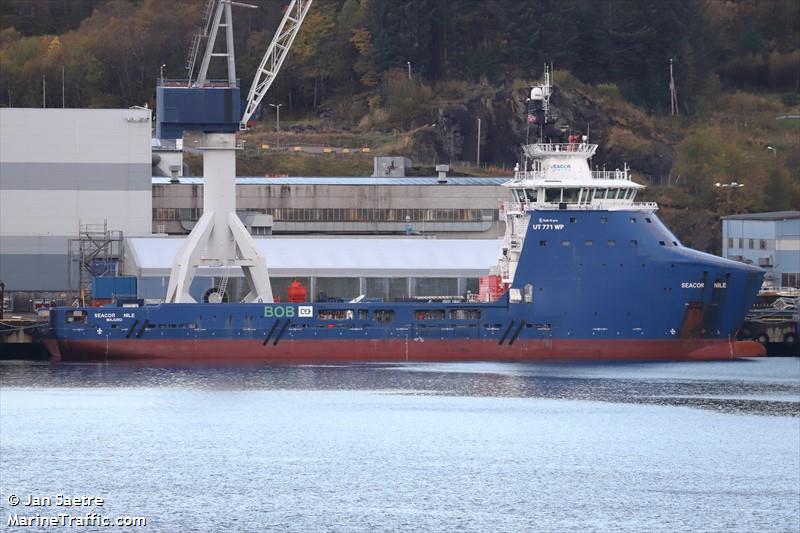 seacor nile (Offshore Tug/Supply Ship) - IMO 9710945, MMSI 538007877, Call Sign V7WG3 under the flag of Marshall Islands