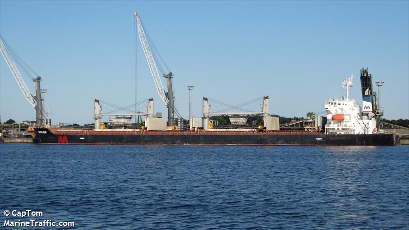 avra.gr (Bulk Carrier) - IMO 9755866, MMSI 538009121, Call Sign V7A4346 under the flag of Marshall Islands