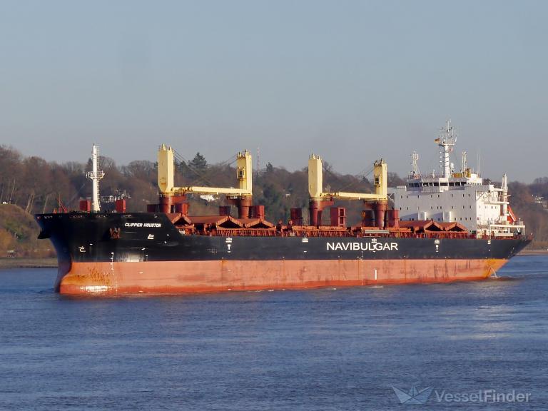 clipper houston (Bulk Carrier) - IMO 9404431, MMSI 538009168, Call Sign V7A4405 under the flag of Marshall Islands