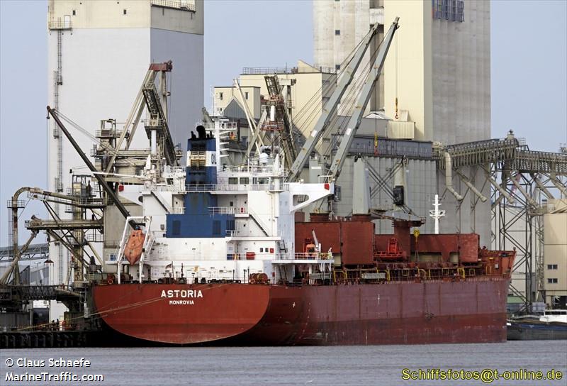 astoria (Bulk Carrier) - IMO 9663635, MMSI 636015672, Call Sign D5CD7 under the flag of Liberia